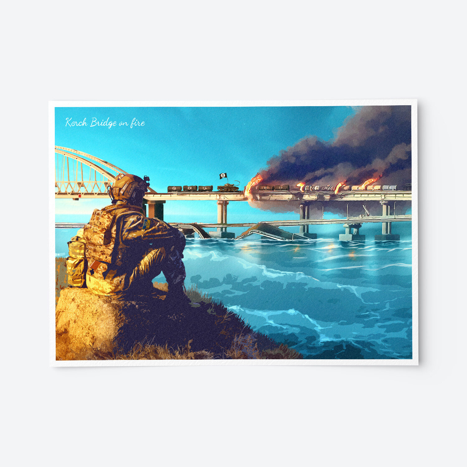 Kerch Bridge on fire...