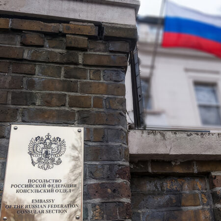 Postcard to the Russian embassy or consulate